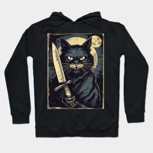 scary cat Hoodie